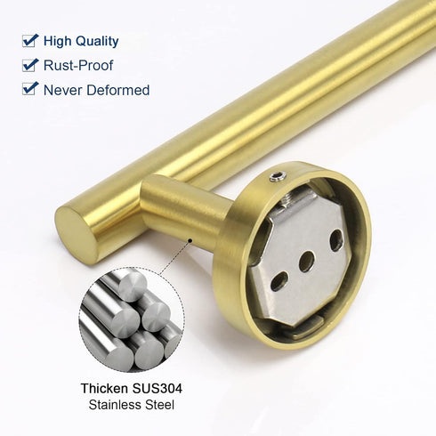 NearMoon Hand Towel Holder/Towel Ring, Thicken Stainless Steel Hand Towel Bar for Bathroom, Rustproof Wall Mounted Towel Rack, Contemporary Style ...