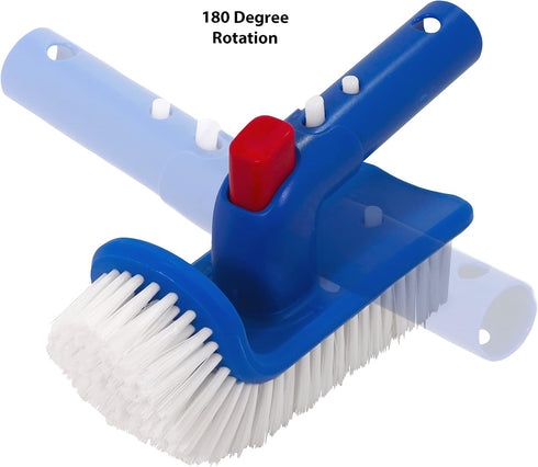Hot tub, Pool Step and Corner Brush - Cleaning Brush - Hand Scrubber for Above or In Ground Pool, Spa, Hot Tub, Steps, Floor, Bathroom, Waterline ...