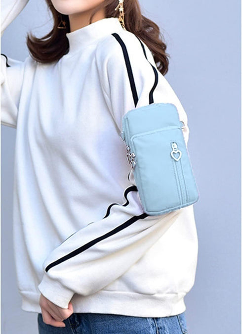 Mobile Phone Purses Bag,Waterproof Crossbody Phone Wallet Case, Cellphone Crossbody with Shoulder Strap,Outdoor Sweat-Proof Running Armbag,Crossbo...