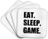 3dRose cst_180406_1 Eat Sleep Game-Fun Gifts for Gamers-Black Text-Video Pro-Gamer-Soft Coasters, Set of 4...