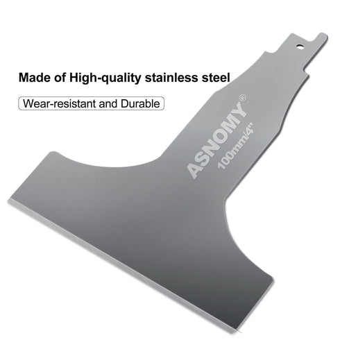 ASNOMY 4PCS Reciprocating Saw Scraper Blade, Multifunctional Stainless Steel Electric Scraper Tile Cleaning Tools for Concrete floor, wall cleanin...