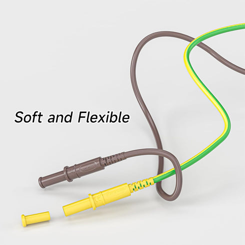 Goupchn 4mm Safety Banana Plug to Banana Plug Test Leads 8PCS Straight Silicone Cable Wires 3.3ft/1m for Multimeter Electrical Testing 1000V/15A...