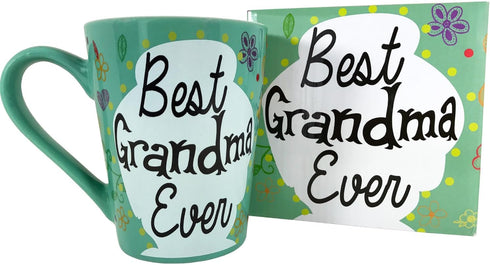 KINREX Best Grandma Ever Mug – Valentines Day Mothers Day Gifts Coffee Cup for Women, Mother, Grandmother, Parent, Gift for Christmas, Birthday, T...