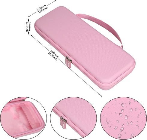 Aproca Pink Hard Travel Storage Case, for Apple Wireless Magic Keyboard 2 - MLA22LL/A and Apple Magic Bluetooth Mouse 2...