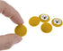 20pcs 24L Fabric Cloth Covered Button 15mm Round Holes Metal Shank Sewing Buttons for Suits Dress Blouses, Yellow...