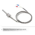 MECCANIXITY K Type Thermocouple Temperature Sensor Probe 1/2" NPT Thread 8x50mm 6.6ft Wire 0 to 800°C(32 to 1472°F) 304 Stainless Steel...