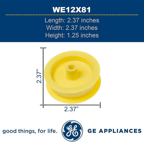 GE WE12X81 Genuine OEM Idler Pulley Wheel for GE Dryers...