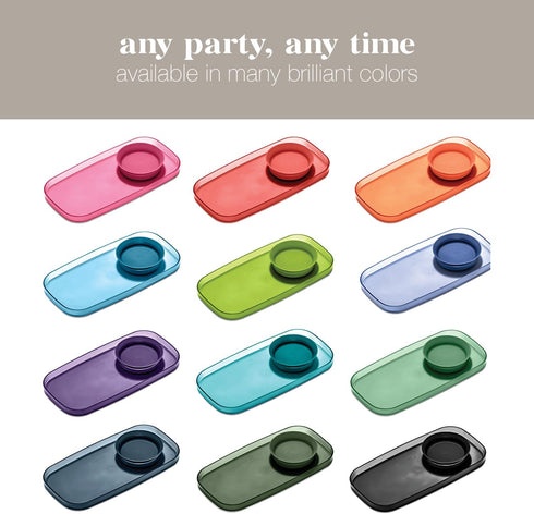 madesmart dipware Small Serving Tray with Collapsible and Removable Dip Bowl for Appetizers and Snacks; Reusable serving tray with Multipurpose Bo...