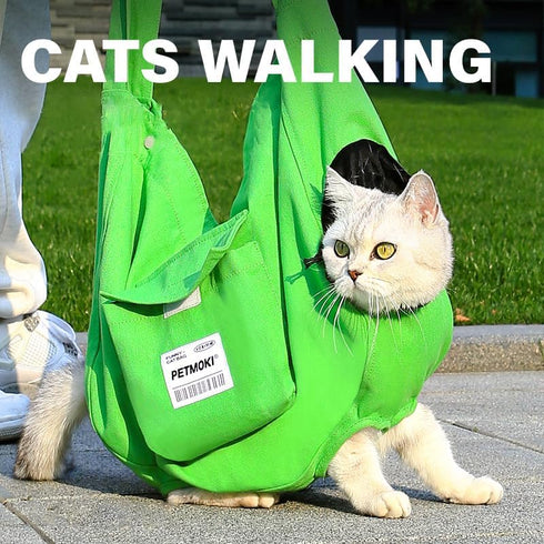 Cat Carrier Soft Cat Sling Carrier Fashionable Travel Use Pet Accessories Outdoor Crossbody Strap Design, Support Cats and Dogs up to 24 lbs...
