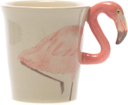 Sea Island Flamingo Bird 8 Ounce Ceramic Stoneware Hand-Painted Wild Animal 3-Dimensional Coffee Mug...