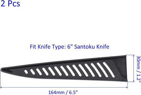 2 Pack PP Knife Sheaths - Kitchen Knife Protectors Edge Guard Blade Protective Cover for 6" Boning Knife, Apply to Kitchen Camping Traveling (Blac...