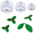 KALAIEN 3pcs Holly Leaf Plunger Cutter Fondant Baking Tools Cake Cookie Sugarcraft Decorating Mould...