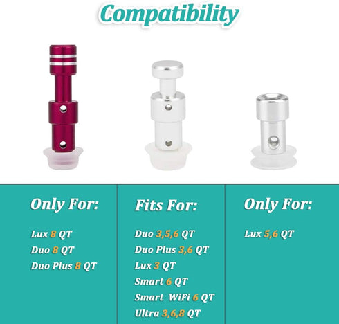 Steam Release Handle, Original Float Valve Replacement Parts with 3 Silicone Caps for Instant Pot Duo/Duo Plus 3, 5, 6 Quart, Duo Mini 3 Qt, Duo50...