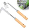 2Pcs Dritnow Weed Puller Tool and Crack Weeder, Paver Crevice Uprooting Weeding Removal Tool, 4 Claw Manual Pulling Weeders with Wood Handle for G...