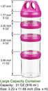 BeneLabel Stackable Food Storage Containers for Formula Travel Container for Storing Milk, Protein Powder, Snacks, Travel Items, BPA Free(Red, 31o...
