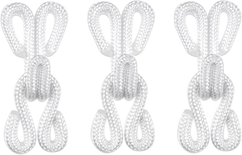 Covered Sewing Hooks & Eye Closure Jewelry Books Crafts Latch for Fur Coats Wraps Jackets Bra Thick Leather deep Pile Fabrics Clothing (25mm, Whit...