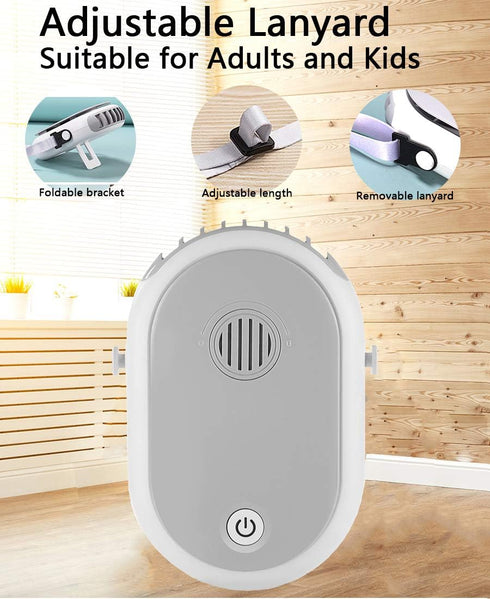 Portable Hanging Neck Fan Wearable Personal Fan Battery Operated USB Rechargeable 3 Speed Mini Handheld Air Conditioning Cooling Refrigeration Nec...