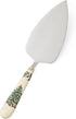 Portmeirion Christmas Tree Cake Server, 10-Inch Stainless Steel Cake Knife with Fine Porcelain Handle, Holiday Dessert Flatware, Festive Christmas...