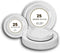 50 Classy Disposable Plastic Plates, 25 Pieces of 10.25 Inch and 25 Pieces of 7.5 Inch White Plates, Silver Trim...