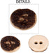 Natural Round Shape Deer, Elk Antler Buttons 3 Sizes 5pieces (15 mm (0.59 inch))...