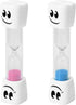 2 Minute Toothbrush Sand Timer for Kids - Set of 2 Small Blue and Pink Smiley Hourglass...
