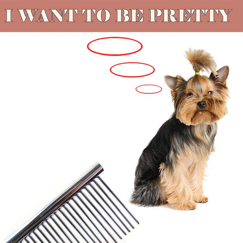 Fur Grooming Comb,Metal Comb Stainless Steel Dog Cat Neccessories...