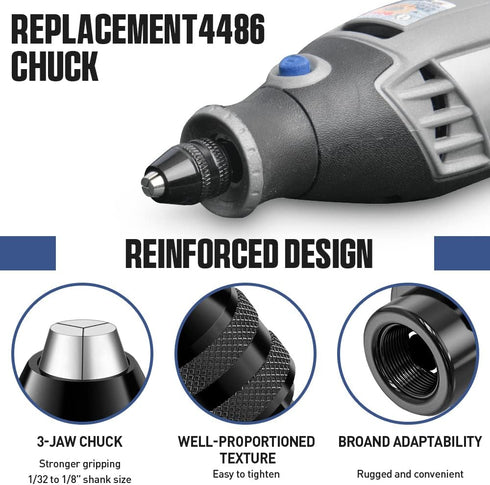 Drill Chuck Collet Set, 28 Pcs Chuck Collet Kit?1/32" - 1/8" ?Replacement 4486 Drill Keyless Bit Chuck Shank Rotary Tool Quick Change Adapter with...