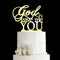 God Gave Me You Wedding Cake Topper for Wedding/Engagement/Marriage Party Decorations (Mirror Gold Acrylic)...