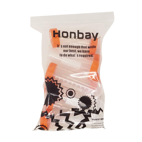 Honbay 10PCS 50ml Round Bottom Plastic Lab Centrifuge Tubes Laboratory Test Tubes with Screw Cap and Graduation Frozen Vial Container Sample Stora...