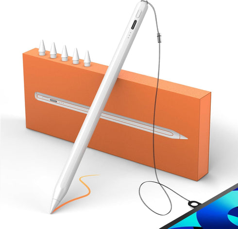 Stylus Pen for iPad with Anti-Loss Lanyards, MEKO 13 Mins Fast Charging&Palm Rejection Active Apple Pencil iPad Pen Compatible W/iPad 6/7/8/9/10,i...