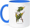 3dRose Carolina Parakeet by John James Audubon Two Tone Mug, 11 oz, Blue/White...