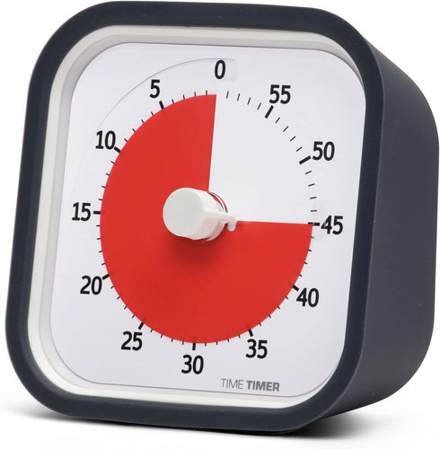 TIME TIMER MOD (Charcoal), A Visual Countdown 60 Minute Timer for Classrooms, Meetings, Kids and Adults Office and Homeschooling Tool with Silent ...