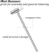 Dual Head Small Hammer, 7 in Length, Smooth Grip, Double face Jewelry Mallet Hammer, Mini Mallet for crafts, Mini Hammer for Watch, Tuning, Woodwo...