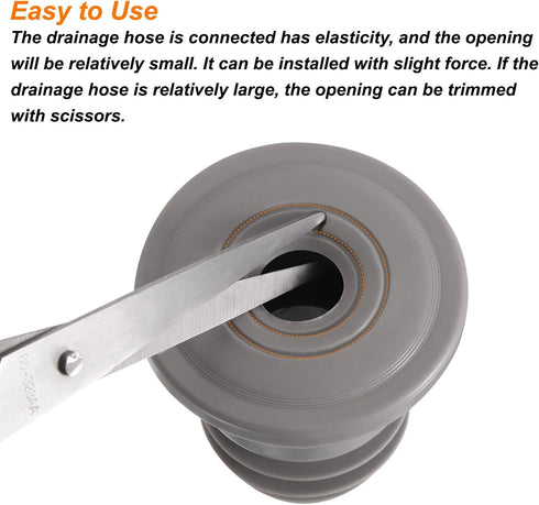 uxcell Drain Pipe Seal Ring, Silicone Ring Washing Machine Sealing Plug, Anti-Odor Floor Drain Plug Sewer Pipe Seal Ring Sealing Cover for 35-40mm...