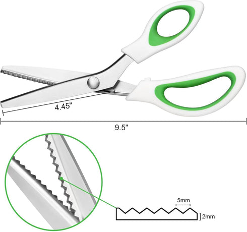 Pinking Shears?9” Zig Zag Scissors for Fabric?Pinking Shears Scissors for Fabric Cutting?Professional Handheld Dressmaking?Great for Many Kinds of...
