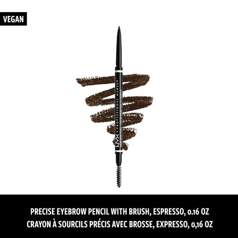 NYX PROFESSIONAL MAKEUP Micro Brow Pencil, Eyebrow Pencil - Espresso...