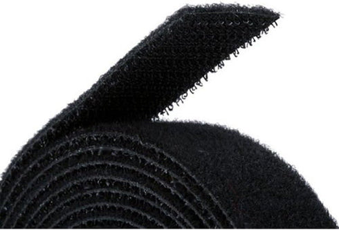 Reusable Hook & Loop Strong Grip Fastener Roll 1" x 16' (1" Wide, 16 Feet Long) - Black...