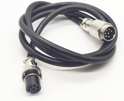 3.28 ft GX20 7 Pin Male to Female Head Aviation Cordset, GX20 7Pins Female to Male Connector Electrical Cable Panel Mount Circular Metal Aviation ...