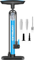 Bicycle Tire Pump Portable, Hand Air Pump for Bike Exercise Balls Inflatables, Fits Presta & Schrader Valve, Bike Floor Pump with Ball Pump Needle...