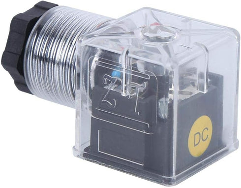 5Pcs Hydraulic Solenoid Valve Solenoid Coil Plug, Transparent Universal With Light Without Wire DC24 (5 Sold At a Time)...