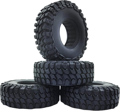 1.0 Tires Micro Soft Rubber Crawler Tires for 1/24 Axial SCX24 90081 AXI00002 Deadbolt, 4Pcs...