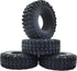 1.0 Tires Micro Soft Rubber Crawler Tires for 1/24 Axial SCX24 90081 AXI00002 Deadbolt, 4Pcs...