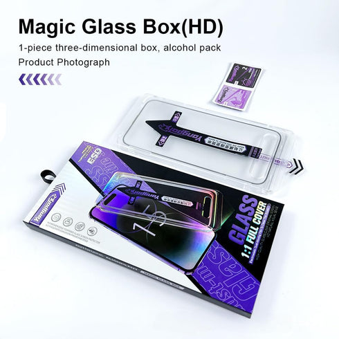 Protective Film Set for iPhone 15 Pro Max - 2 Tempered Glass Protectors with Anti-Spy and Dust-Free Storage Box - Full Screen Coverage (iPhone 15 ...