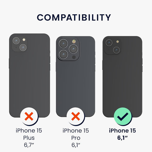 kwmobile Camera Lens Protector Compatible with iPhone 15 (2 Pack) - Clear Tempered Glass Phone Lenses Protectors......