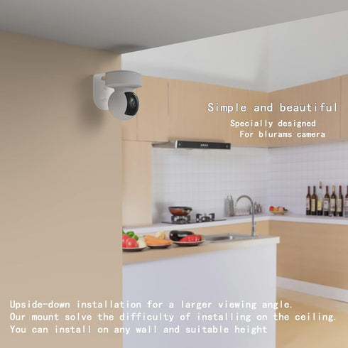 Metal Wall Mount for Kasa Indoor Pan/Tilt Smart Security Camera, Upside Down or Upright Your Camera on Any Wall You Want, Get Any Viewing Angles (...