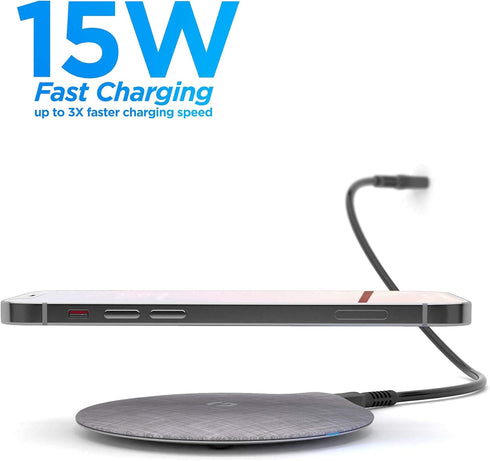Galvanox Magnetic Wireless Charger, MagSafe-Compatible Desktop Pad with 15W Fast Charging for iPhone 14/14 Pro Max/iPhone 13/13 Pro Max (Solid Alu...