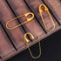 SEWACC 5pcs Heavy Duty Safety Pin Brooch Pin Brooches Metal Spring Lock Pin Fasteners Dresses Sewing Crafting Making for Clothes Hats Skirts Garme...