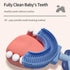 Kids U-Shaped Toothbrush,Food Grade Soft Silicone Brush Head,Removable Manual Training Tooth Brush with Replacement Brush Head, 360° Oral Teeth Cl...