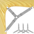 Foloda Bed Sheet Holders, 4 pcs Adjustable Fitted Sheet Straps for Bed Corner, bedsheet Holder Clips Fasteners Suspenders Locker Gripper Scrunchie...