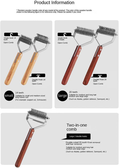 ???????????????????? The Ultimate Deshedding Dog Comb for Long and Short Haired Cats and Dogs - Say Goodbye to Knots, Floating Fur, and Bottom Flu...